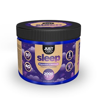 JustCBD SLEEP PLUS CBD+ Raspberry Gummies (16oz)